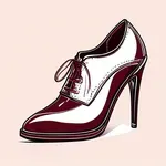 pointed maroon shoes image